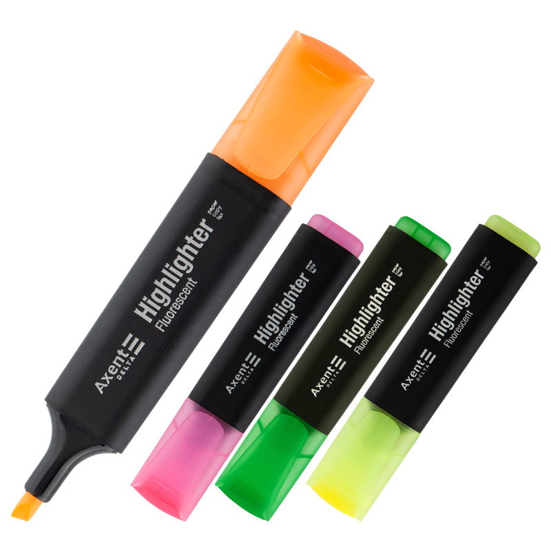 Маркер Axent Delta Highlighter D2501-40, 1-5 мм, клиноподібний асорті